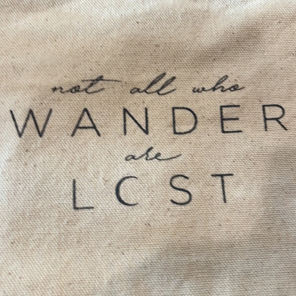 5/$25 Karma Canvas Pouch: Not all who wander are lost - Picture 3 of 4